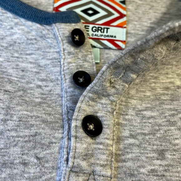 True Grit Slub Knit Raglan Henley EUC - Picture 4 of 6